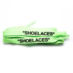 "SHOELACES" Nike Jordan Green Flat Laces Off White